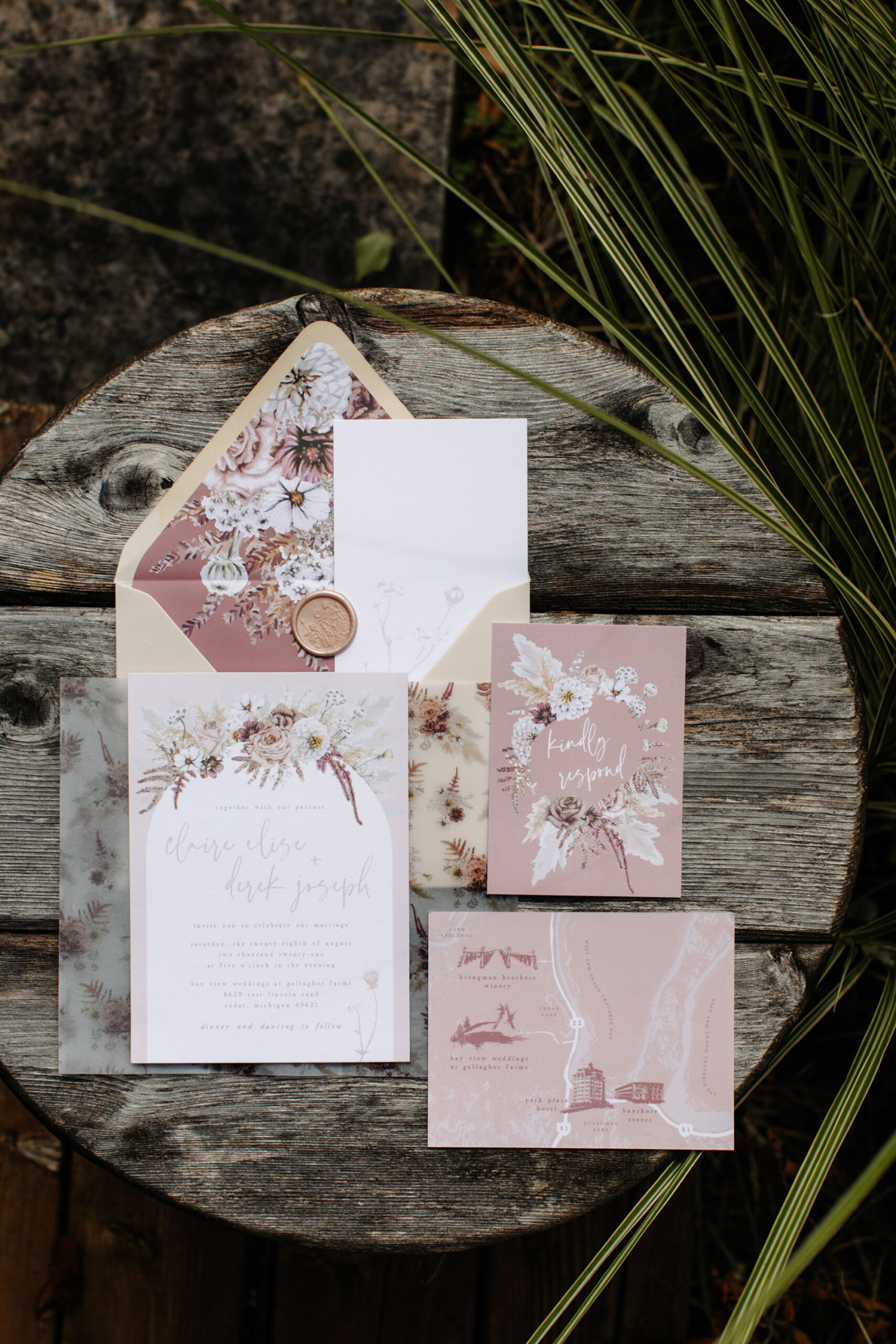claire and derek wedding invitations bay view weddings